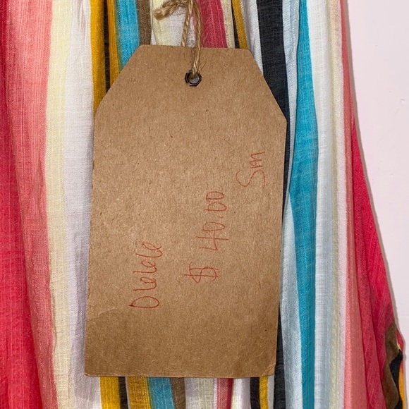 Listicle Multicolored Striped Flutter Dress - Picture 4 of 5